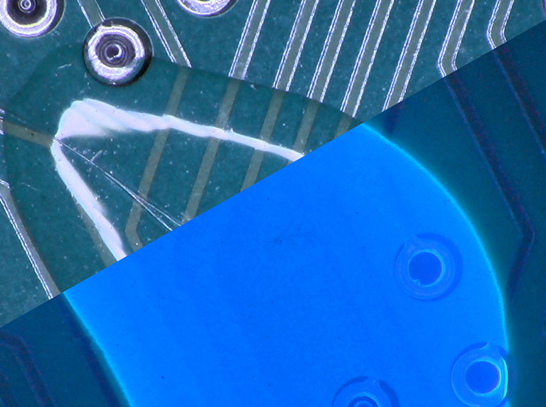 UV-image-768×572 Inspección de objetos fluorescentes con una luz UV.